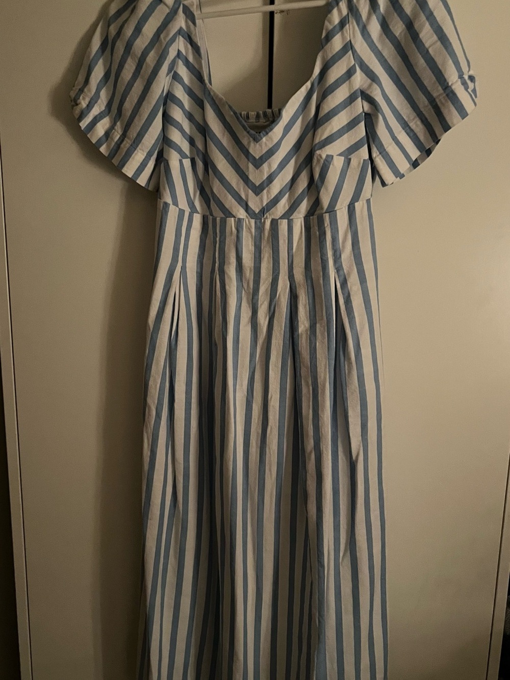 a new day Blue and White Striped Midi Dress